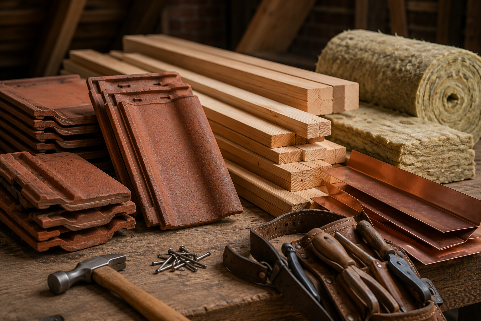 Materialien für Dachsanierung und Holzbau
