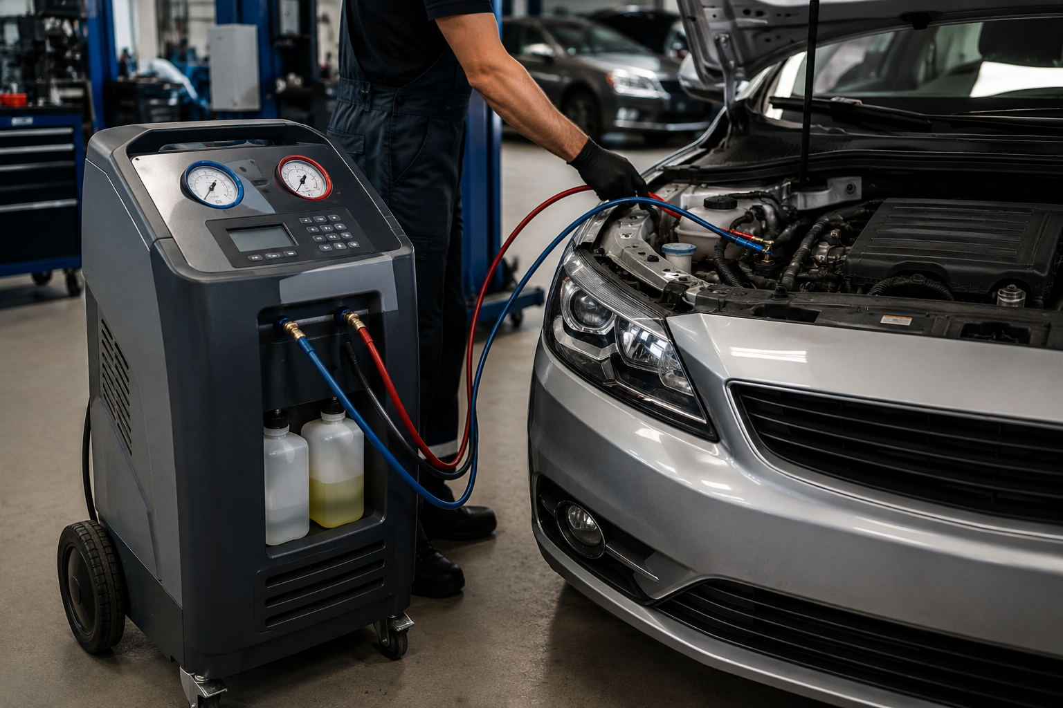Diagnosebereich für Klimaservice und Elektrik