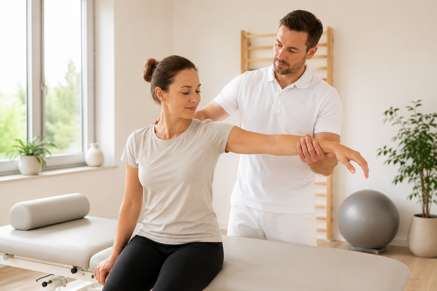 Physiotherapie in heller Praxisumgebung