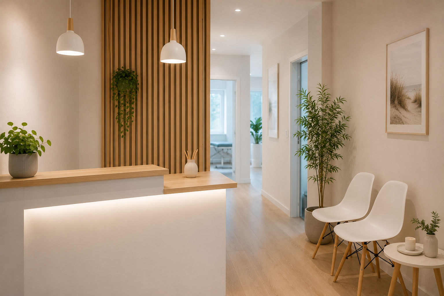 Empfangsbereich der Physiotherapiepraxis